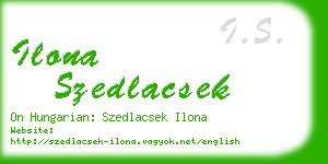 ilona szedlacsek business card